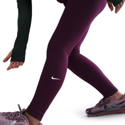 NIKE One Dri-FIT Tights Mädchen 610 - bordeaux/white M (137-146 cm)