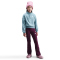 NIKE Sportswear Classic High-Waist Flared Leggings Mädchen 610 - bordeaux/white L (146-156 cm)