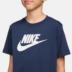 NIKE Sportswear T-Shirt Kinder 414 - midnight navy/white L (147-158 cm)