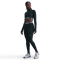 NIKE Pro 365 Dri-FIT Cropped langarm Trainingsshirt Damen 390 - seaweed/white XS