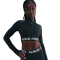 NIKE Pro 365 Dri-FIT Cropped langarm Trainingsshirt Damen 390 - seaweed/white XS