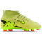 NIKE Jr. Mercurial Superfly 10 Club FG/MG Fußballschuhe Kinder 300 - limelight/volt-hyper crimson 32