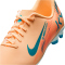 NIKE Jr. Mercurial Vapor 16 Club Kylian Mbappé FG/MG Fußballschuhe Kinder 801 - melon tint/neo turq-igloo 33