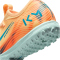 NIKE Jr. Mercurial Vapor 16 Academy Kylian Mbappé TF Multinocken-Fußballschuhe Kinder 801 - melon tint/neo turq-igloo 33
