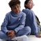 NIKE Sportswear Club Fleece Hoodie Kinder 499 - world indigo/white L (147-158 cm)