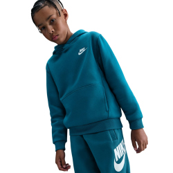 NIKE Sportswear Club Fleece Hoodie Kinder 301 - green abyss/white L (147-158 cm)
