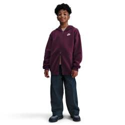 NIKE Sportswear Club Fleece Oversized Kapuzenjacke Kinder 610 - bordeaux/white XL (158-170 cm)