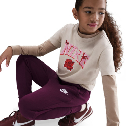 NIKE Sportswear Club Fleece High-Waist Jogginghose Mädchen 610 - bordeaux/bordeaux/white S (128-137 cm)