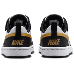 NIKE Court Borough Low Recraft Sneaker Kinder 008 - black/metallic gold-black-white 31
