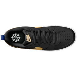 NIKE Court Borough Low Recraft Sneaker Kinder 008 - black/metallic gold-black-white 37.5