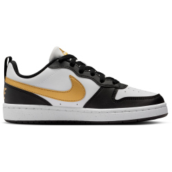 NIKE Court Borough Low Recraft Sneaker Kinder 008 - black/metallic gold-black-white 37.5