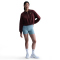 NIKE Sportswear Phoenix Fleece 1/2-Zip Oversize Sweatshirt Damen 652 - burgundy crush/sail M