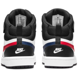 NIKE Court Borough Mid 2 Sneaker Kinder 161 - white/university red-white-black 27.5