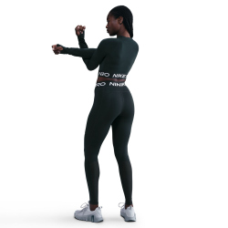 NIKE Pro Tights Damen 390 - seaweed/white XL