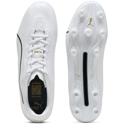 PUMA King Platinum FG/AG Fußballschuhe 05 - PUMA white/metallic gold/PUMA black 41