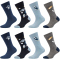 8er Pack camano Soft Bio-Baumwolle Crew Socken Jungen