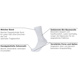 4er Pack s.Oliver Originals Bio-Baumwolle Rib Crew Socken