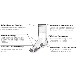 2er Pack camano Performance Coolmax® Reflect Crew Socken