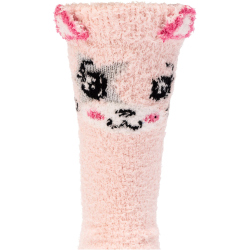 4er Pack camano Cosy Fancy Application Crew Socken Kinder 4117 - pink dogwood 31-34