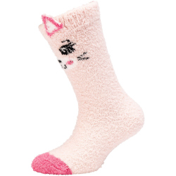 4er Pack camano Cosy Fancy Application Crew Socken Kinder 4117 - pink dogwood 35-38