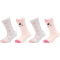 4er Pack camano Cosy Fancy Application Crew Socken Kinder 4117 - pink dogwood 35-38