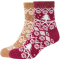 2er Pack camano Cosy Norwegian Winter Short Quarter Socken Damen 4565 - anemone 35-38