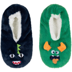 2er Pack camano Cosy Funny Homeslipper Hausschuhe Kinder...