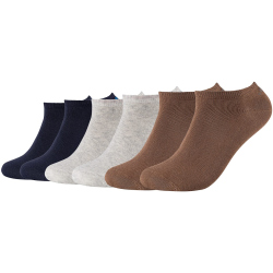6er Pack s.Oliver Originals Bio-Baumwolle Sneakersocken 8469 - toasted coconut 39-42