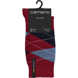 2er Pack camano Soft Classic Argyle Crew Socken Herren...
