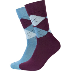 2er Pack camano Soft Classic Argyle Crew Socken Herren 4985 - nightshade 43-46