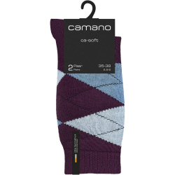 2er Pack camano Soft Classic Argyle Crew Socken Herren 4985 - nightshade 43-46