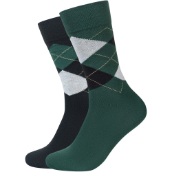 2er Pack camano Soft Classic Argyle Crew Socken Herren 7657 - botanical garden 43-46