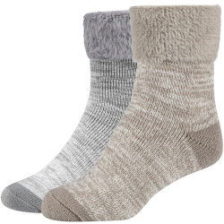 2er Pack camano Mouline Cosy Crew Socken Damen 9390 -...