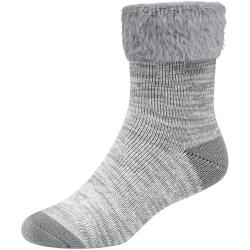 2er Pack camano Mouline Cosy Crew Socken Damen 9997 - black mix 39-42