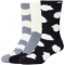3er Pack camano Sustainable Cosy Patterned Socken in Geschenkbox Damen 9999 - black 35-38