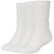 3er Pack camano Sustainable Cosy Fuzzy Crew Socken Damen 1030 - egret 35-38