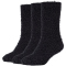 3er Pack camano Sustainable Cosy Fuzzy Crew Socken Damen 9999 - black 35-38
