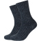 2er Pack camano Cosy Mouline Boot Crew Socken 9999 - black 35-38