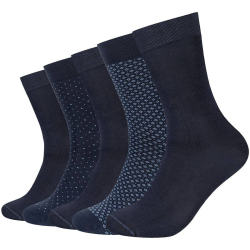 5er Pack camano Soft Patterned Minimal Crew Socken Herren...