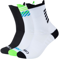 3er Pack camano Performance Light Crew Trainingssocken 9991 - black white 43-46