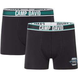 2er Pack CAMP DAVID Boxershorts Herren 6710 - race black L