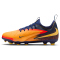 NIKE Jr. Phantom 6 Academy Erling Haaland FG/MG Fußballschuhe Kinder 800 - laser orange/lemon venom-blue 33
