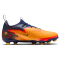 NIKE Jr. Phantom 6 Academy Erling Haaland FG/MG Fußballschuhe Kinder 800 - laser orange/lemon venom-blue 33