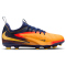 NIKE Jr. Phantom 6 Academy Erling Haaland FG/MG Fußballschuhe Kinder 800 - laser orange/lemon venom-blue 33