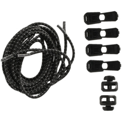 Salzmann 3M reflektierende Schnürsenkel 1001 - black