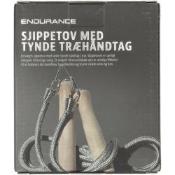 ENDURANCE Holzgriff Springseil 1004 - pearl grey