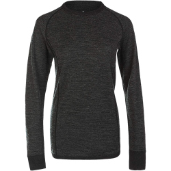Whistler Brandi Merinowolle Baselayer langarm Skiunterhemd Damen 1011 - dark grey melange 36