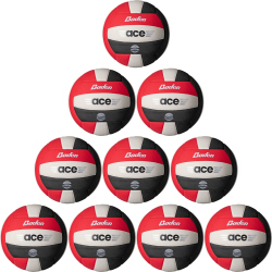 10er Ballpaket Baden ACE Volleyball weiß/rot/schwarz 5