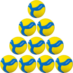 10er Ballpaket MIKASA VS220W-Y-BL Volleyball Kinder...