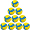 10er Ballpaket MIKASA VS220W-Y-BL Volleyball Kinder gelb/blau 5